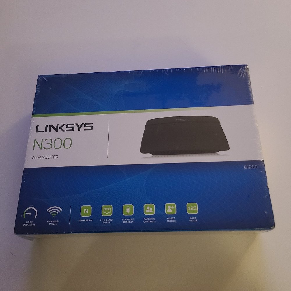 Linksys N300 Wi-Fi Router Model No. E1200. Brand New. Sealed